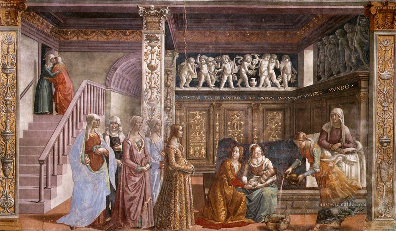Geburt von Mary Florenz Renaissance Domenico Ghirlandaio Ölgemälde